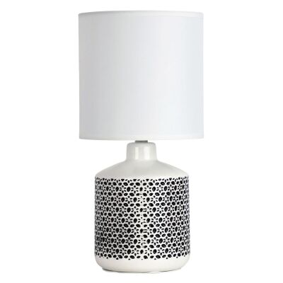 Celia Ceramic Base Table Lamp, White