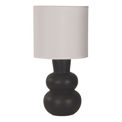 Holla Ceramic Base Table Lamp, Black