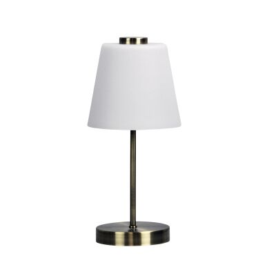 Erik Touch Dimming LED Table Lamp, Antique Brass