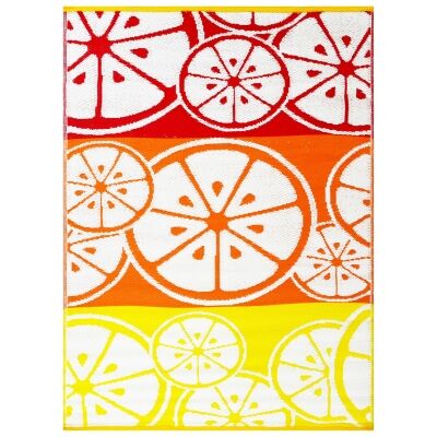 Chatai Citrus Reversible Outdoor Rug, 90x150cm