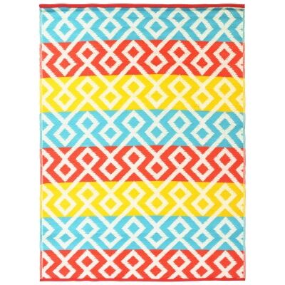 Chatai Geo Diamond Reversible Outdoor Rug, 180x270cm, Multi