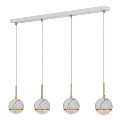 Oneta Bar Pendant Light, 4 Light, White