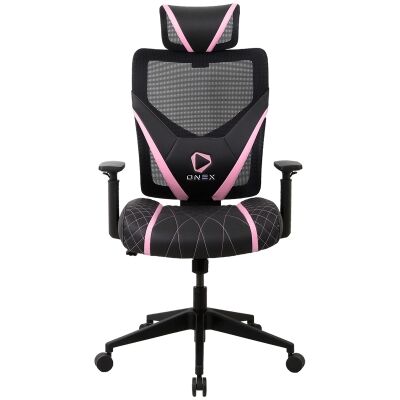 ONEX GE300 Breathable Ergonomic Gaming Chair, Black / Pink