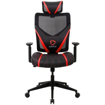 ONEX GE300 Breathable Ergonomic Gaming Chair, Black / Red
