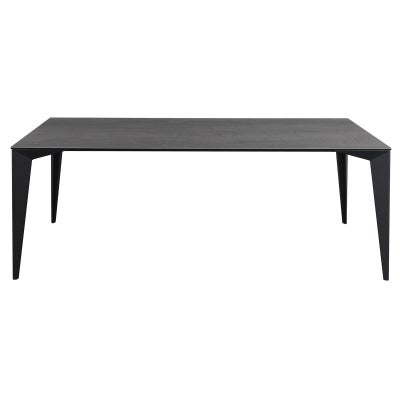 Leonay Ceramic Glass & Metal Dining Table, 200cm, Florence Grey