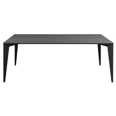Leonay Ceramic Glass & Metal Dining Table, 200cm, Florence Grey