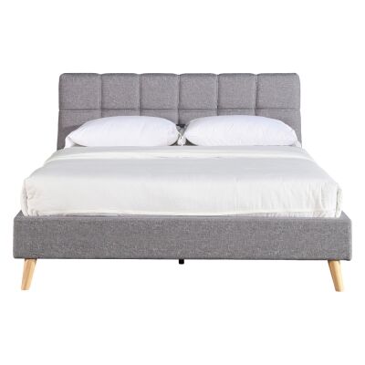 Orlando Fabric Platform Bed, Queen, Dark Grey