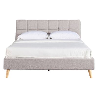 Orlando Fabric Platform Bed, Queen, Light Grey