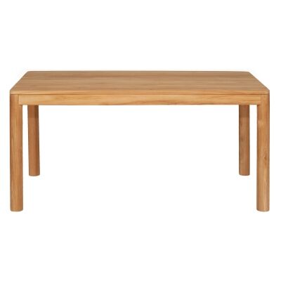 Barons Teak Timber Outdoor Dining Table, 160cm