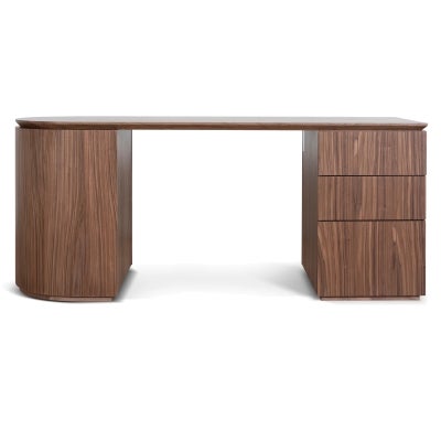 Genoa Wooden Office Desk, Right Drawer, 178cm, Walnut
