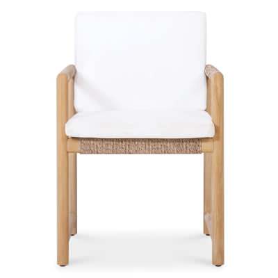 Natamia Teak Timber & Cord Outdoor Dining Armchair 