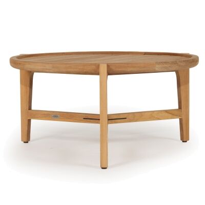 Hasmark Teak Timber Outdoor Round Coffee Table, 80cm