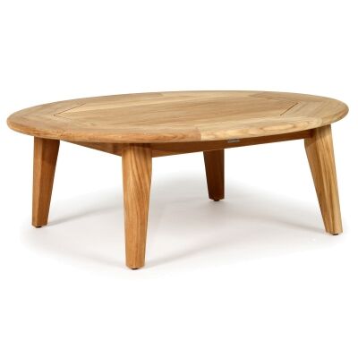 Maroochydore Teak Timber Round Outdoor Coffee Table , 110cm