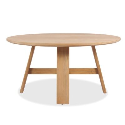 Hasmark Teak Timber Outdoor Round Dining Table, 150cm