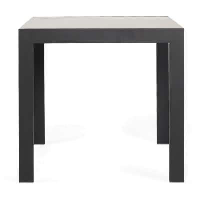 Marlo Ceramic Topped Metal Indoor / Outdoor Dining Table, 80cm, Charcoal