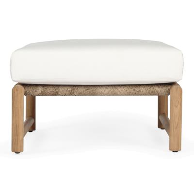 Natamia Teak Timber & Cord Outdoor Ottoman