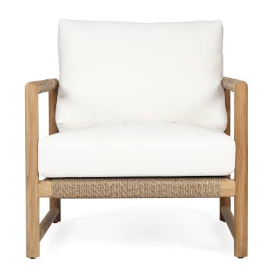 Natamia Teak Timber & Cord Outdoor Armchair