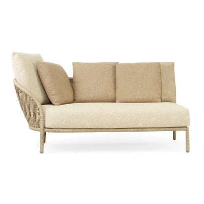 Bellorin Resin Wicker Outdoor Modular Sofa, 3 Seater with LHF Arm