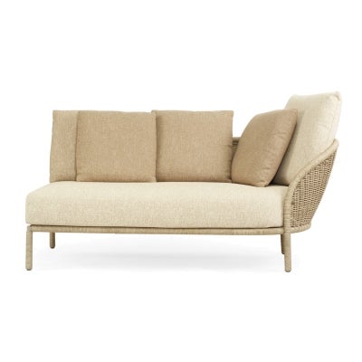 Bellorin Resin Wicker Outdoor Modular Sofa, 3 Seater with RHF Arm