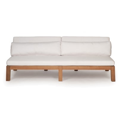 Lubico Teak Timber Outdoor Sofa with Cushion, 3 Seater