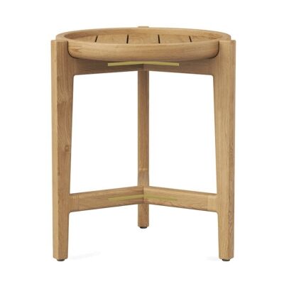Hasmark Teak Timber Outdoor Round Tray Top Side Table