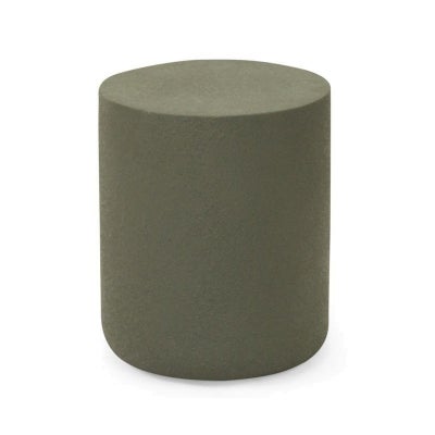 Bellorin Fibreglass Round Outdoor Side Table, Moss
