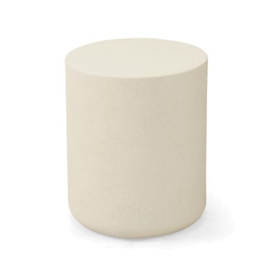 Bellorin Fibreglass Round Outdoor Side Table, White Onyx