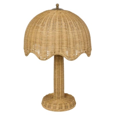 Brolley Rattan Table Lamp