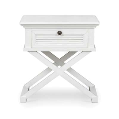 West Beach Wooden Side Table, White