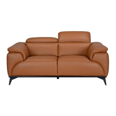 Claremont Italian Leather Sofa, 2 Seater, Tan