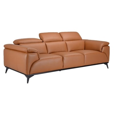 Claremont Italian Leather Sofa, 3 Seater, Tan