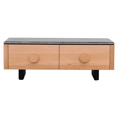 Maurena Sintered Stone Top Tasmanian Oak Timber Coffee Table, 120cm