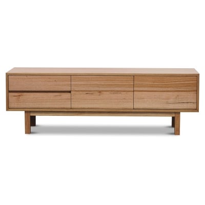 Sorevia Tasmanian Oak Timber 2 Door 2 Drawer TV Unit, 160cm