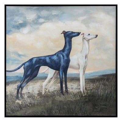 "Fetch-ional Drama" Framed Canvas Wall Art Painting, 93cm