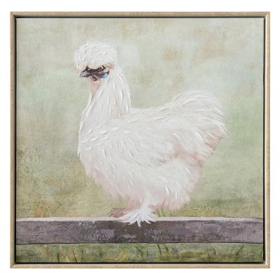 "Cluck Norris" Framed Canvas Wall Art Painting, Type B, 53cm
