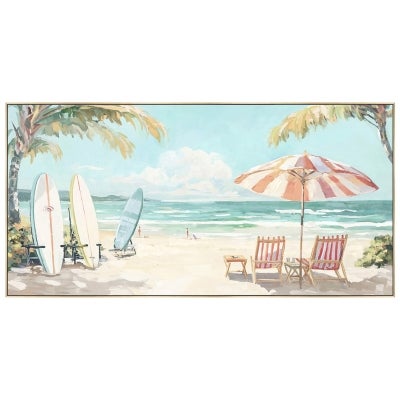 "Summer Holiday" Framed Canvas Wall Art Paining, 123cm