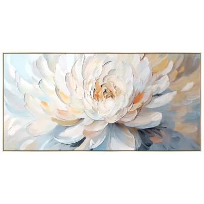 "Luminous Bloom" Framed Canvas Wall Art Paining, 123cm