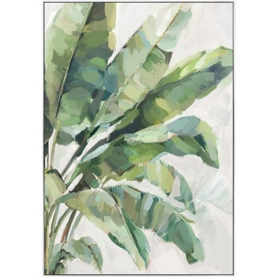"Green Tropics" Framed Canvas Wall Art Paining, Type B, 103cm