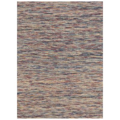 Copacabana Chevron Hand Loomed Wool Rug, 230x160cm, Multi