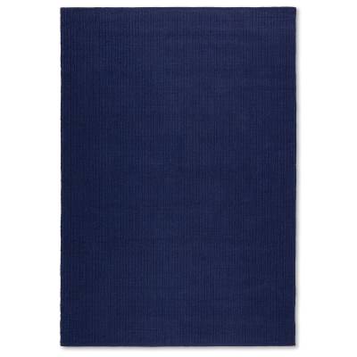Pebble Flatweave Wool Rug, 200x300cm, Navy