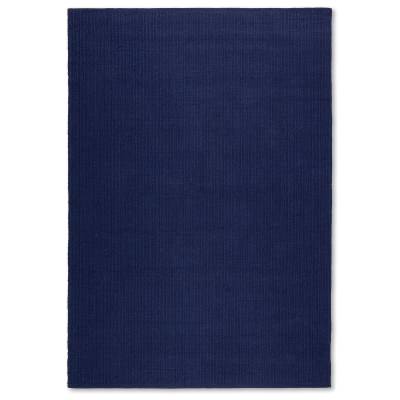 Pebble Flatweave Wool Rug, 245x305cm, Navy
