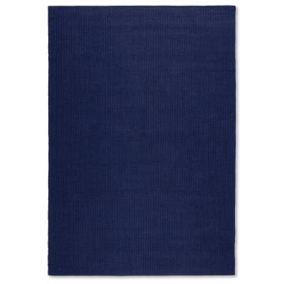 Pebble Flatweave Wool Rug, 305x430cm, Navy