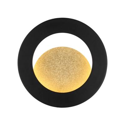 Pelzer Metal LED Wall / Ceiling Light, Style B, Large, Black / Gold