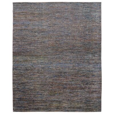 Perry Hand Knotted Wool Rug, 370x275cm, Grey / Blue