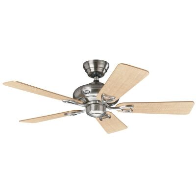 Hunter Seville II Brushed Nickel Ceiling Fan with Maple / Grey Switch Blades