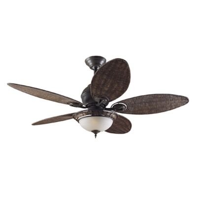Hunter Caribbean Breeze Traditional Ceiling Fan with Antique Wicker Blades