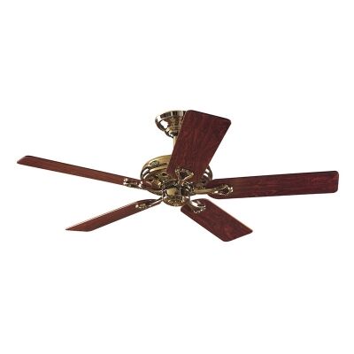 Hunter Savoy Bright Brass Ceiling Fan with Rosewood / Oak Switch Blades