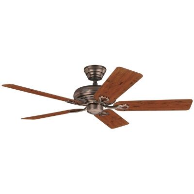 Hunter Savoy Amber Bronze Ceiling Fan with Distressed Cherry / Mahogany Switch Blades