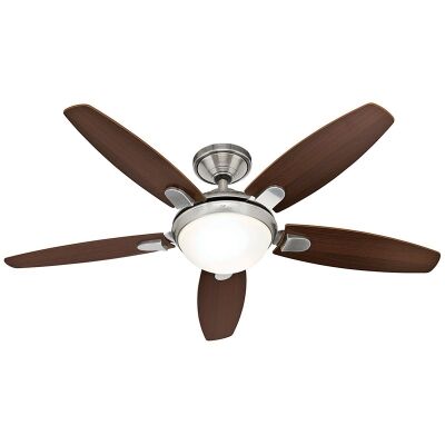 Hunter Contempo Brushed Nickel Ceiling Fan with Dark Walnut / English Cherry Switch Blades
