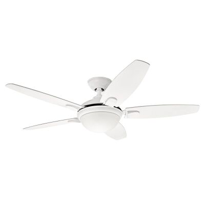Hunter Contempo White Ceiling Fan with White / Light Oak Switch Blades